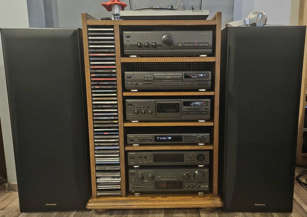 Wieża Technics 5 elementów + 2 piloty + kolumny Technics SB-A38