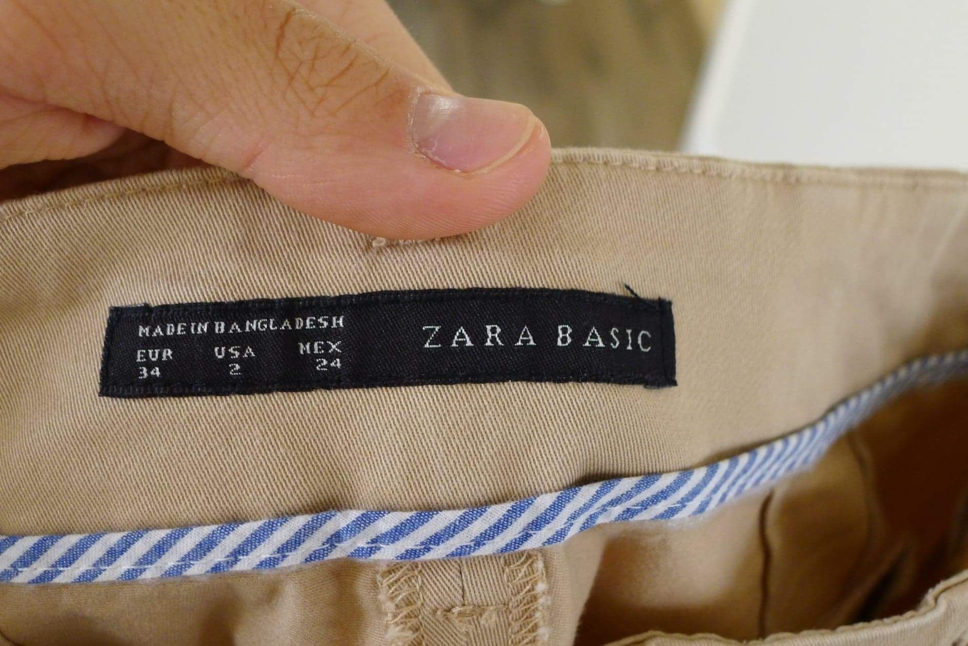Zara Basic cygaretki spodnie beżowe R.34 XS JAK NOWE