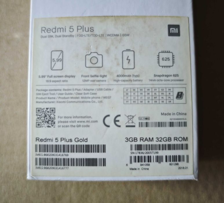 Смартфон Xiaomi Redmi 5 Plus 3/32 Android