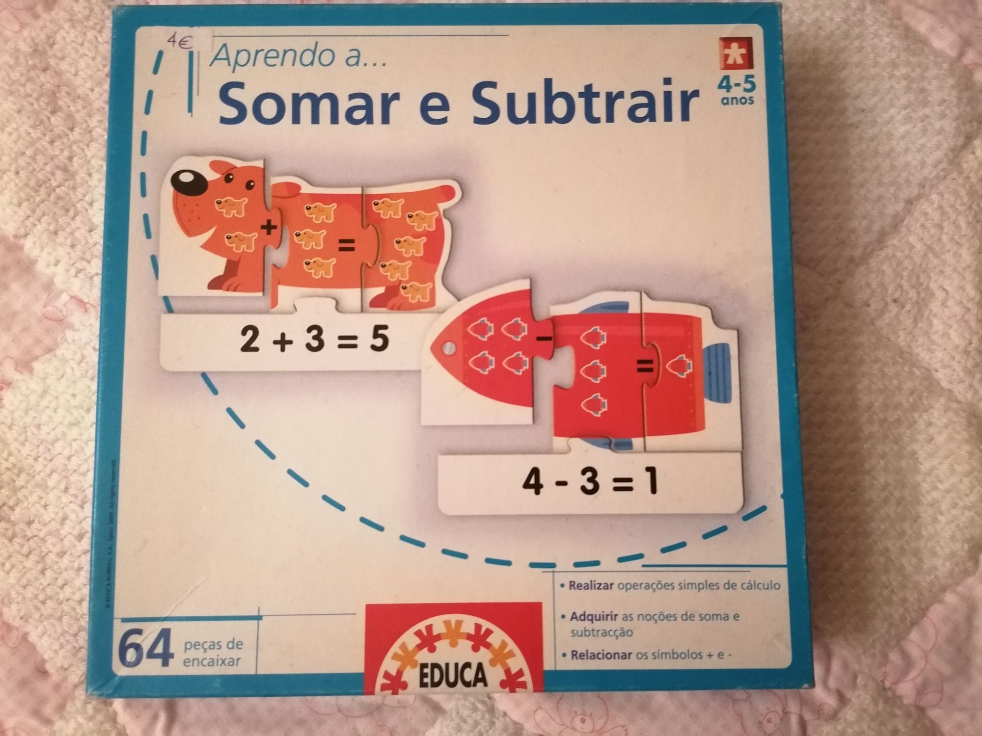 Puzzles educativos diversos letras, números e contas
