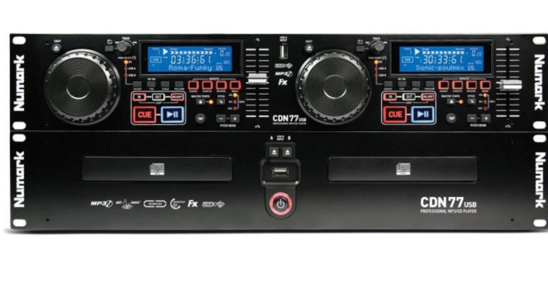 Numark CDN77 USB podwójny odtwarzacz DJ-ski CD/MP3 z USB