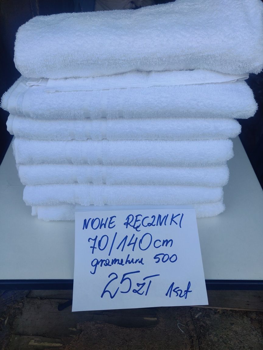 Ręczniki hotelowe białe nowe