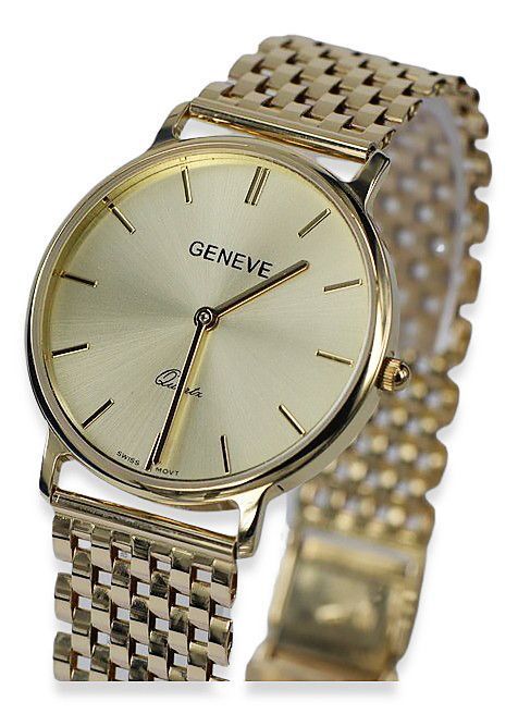 Złoty zegarek męski 14k 585 Geneve mw004y&mbw005y-P