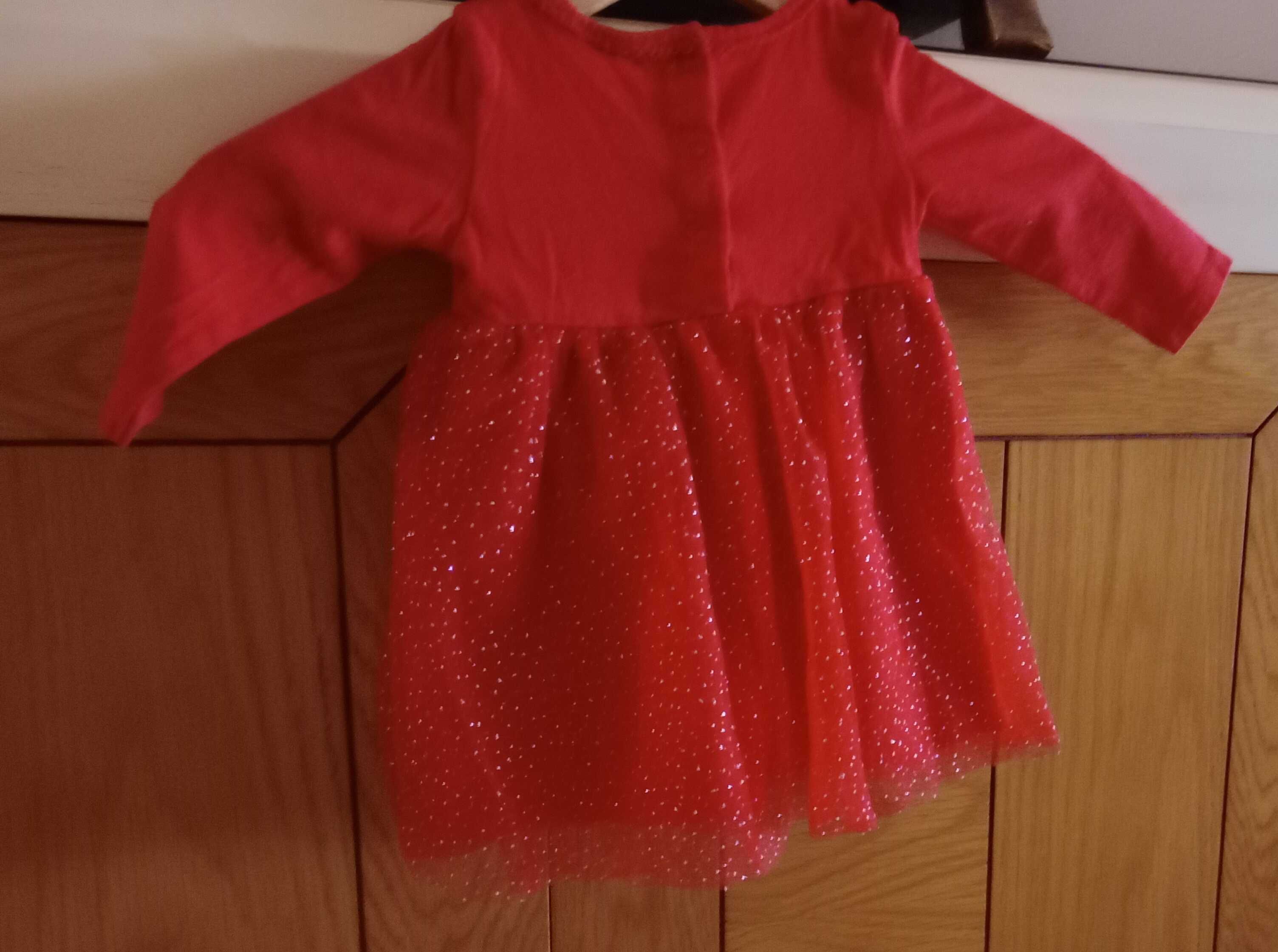 Vestido saia em tule com brilhantes, forrado a algodão, 6-9 meses  C&A