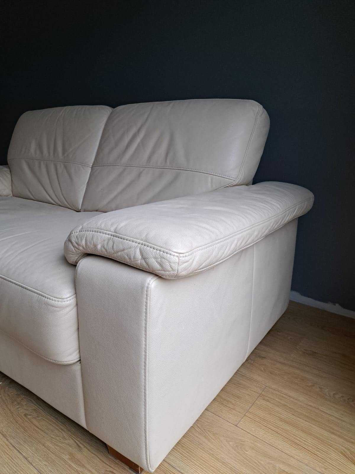 Skorzana sofa 2.os. stan bdb