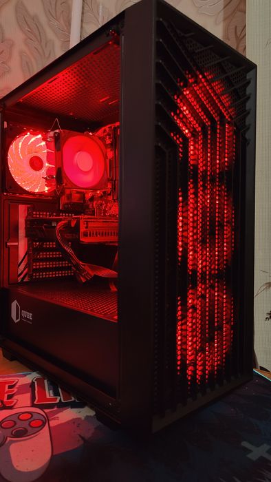 Игровой ПК QUBE/АМ4 сокет/RX 6600 8gb/R5 4500/16 OZU/SSD+HDD