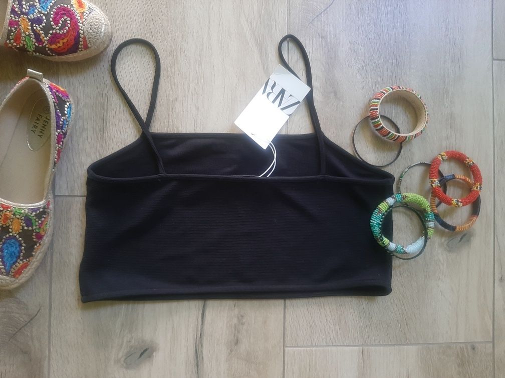 Top na ramiączkach ZARA, rozm.S, nowy z metką , świetnie leży