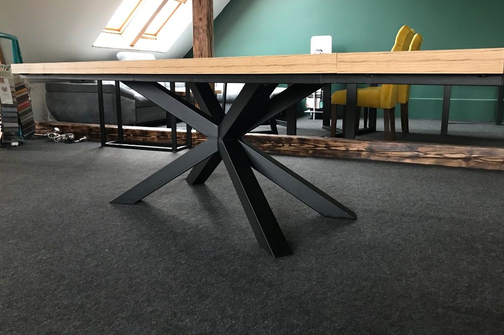 Stół 200x100 Loft Dąb Craft złoty