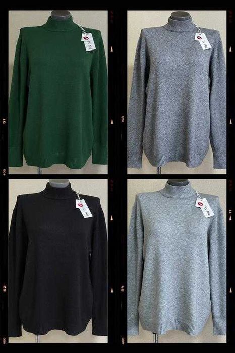 Стильний,затишний светр,горло-стійка,з гудзиками на рукавах,р-и 50-56