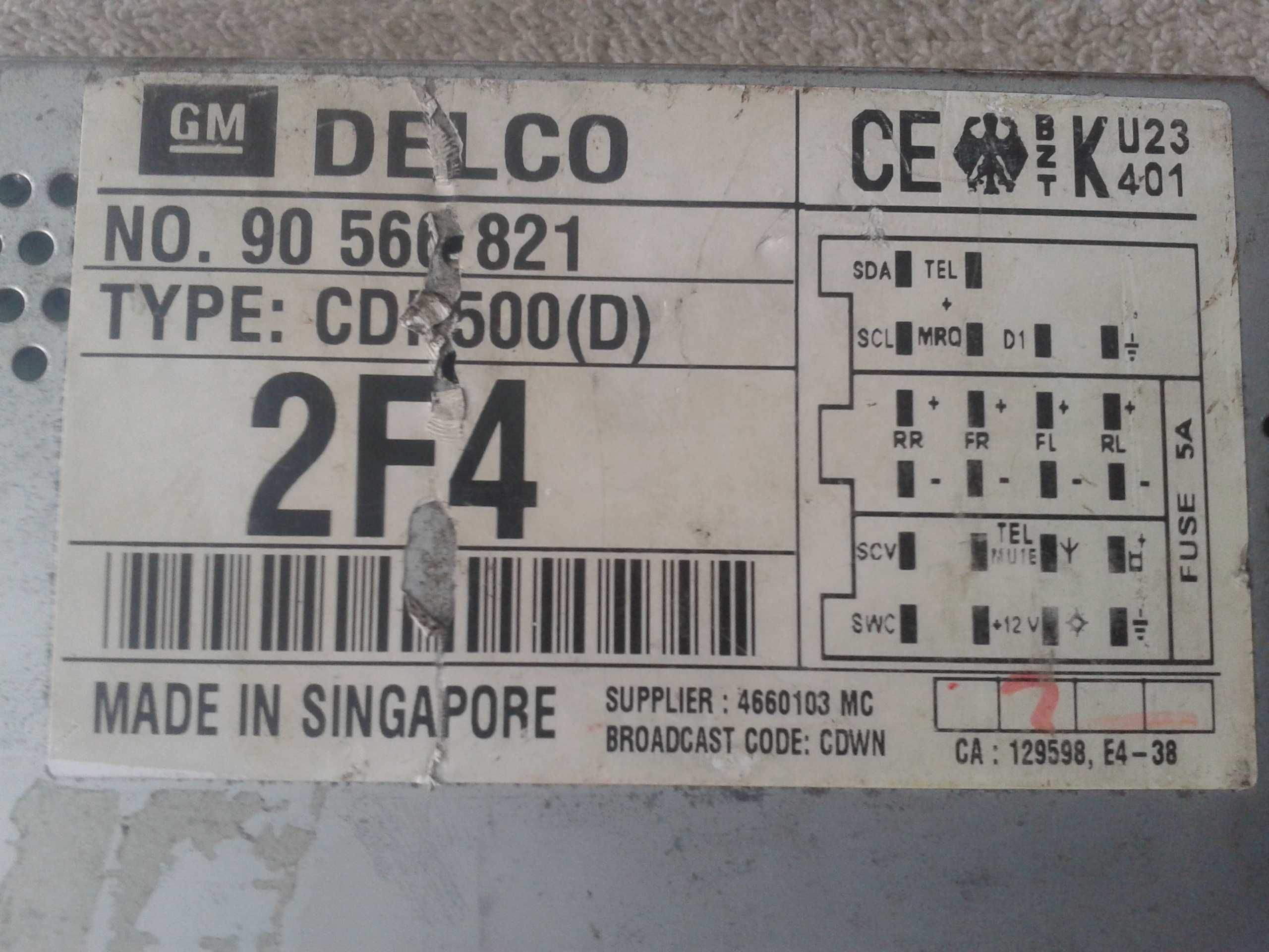 Radio cd CDR 500(D) DELCO