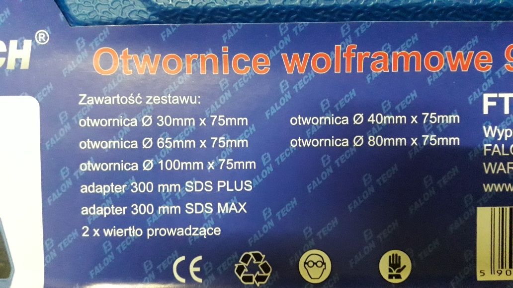 Otwornice do betonu 100 mm 80 mm 65 mm 40 mm 30 mm otwornica koronka