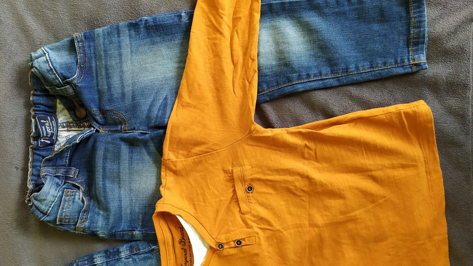 Ubranka dla chłopca r.92. 2pary spodni mayora, bluza by mimi