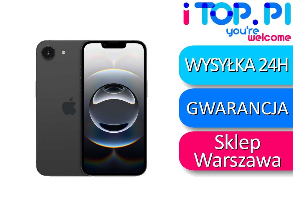 iPhone 16e 128GB E-Sim Czarny JAK NOWE GWARANCJA APPLE Sklep iTop