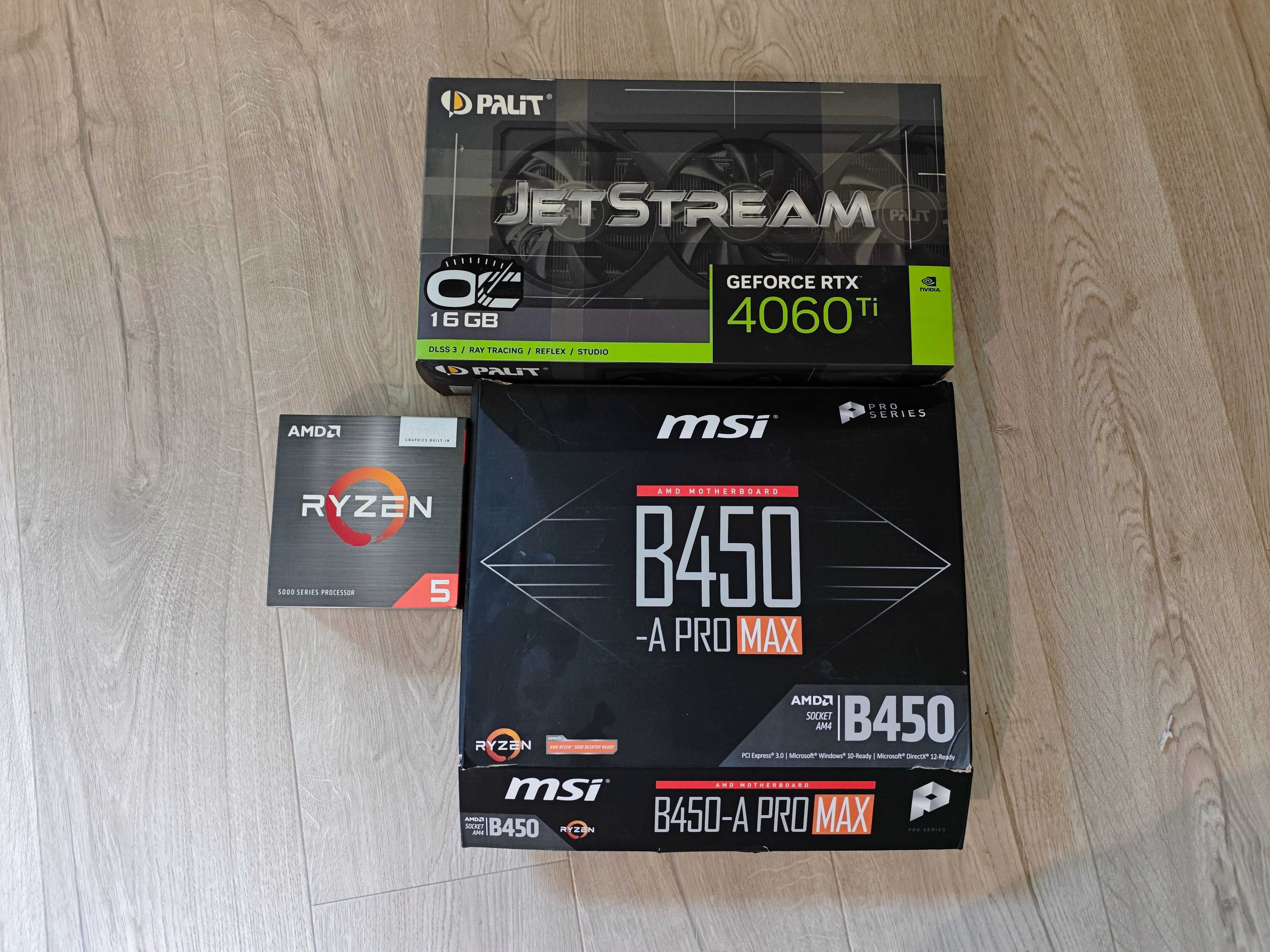 Komputer Stacjonarny z AMD Ryzen 5 5600G, RTX 4060 Ti 16GB, 32GB RAM
