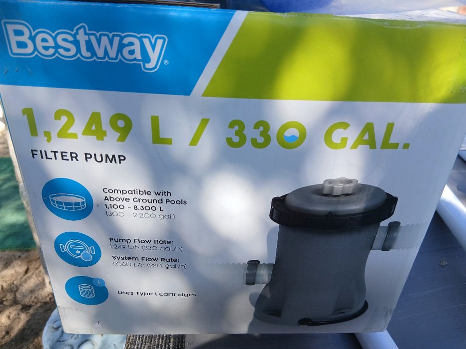 Filtro Bestway cartucho Tipo I 1249 L/H para bombas de piscinas