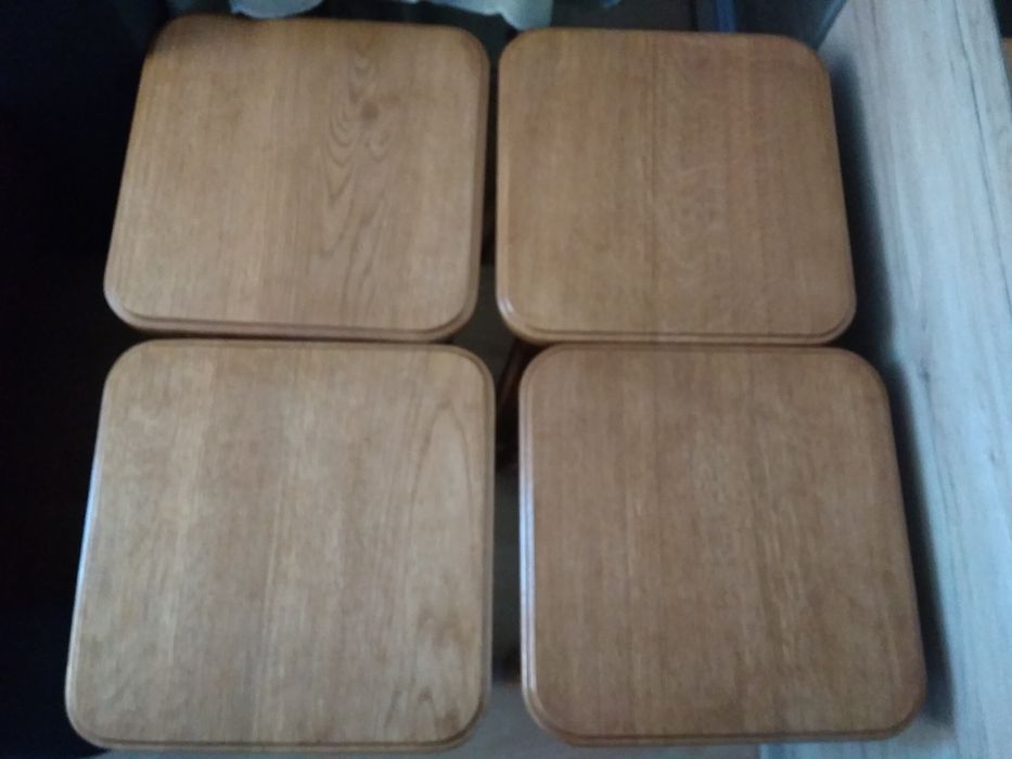 Taboret z drewna dębowego