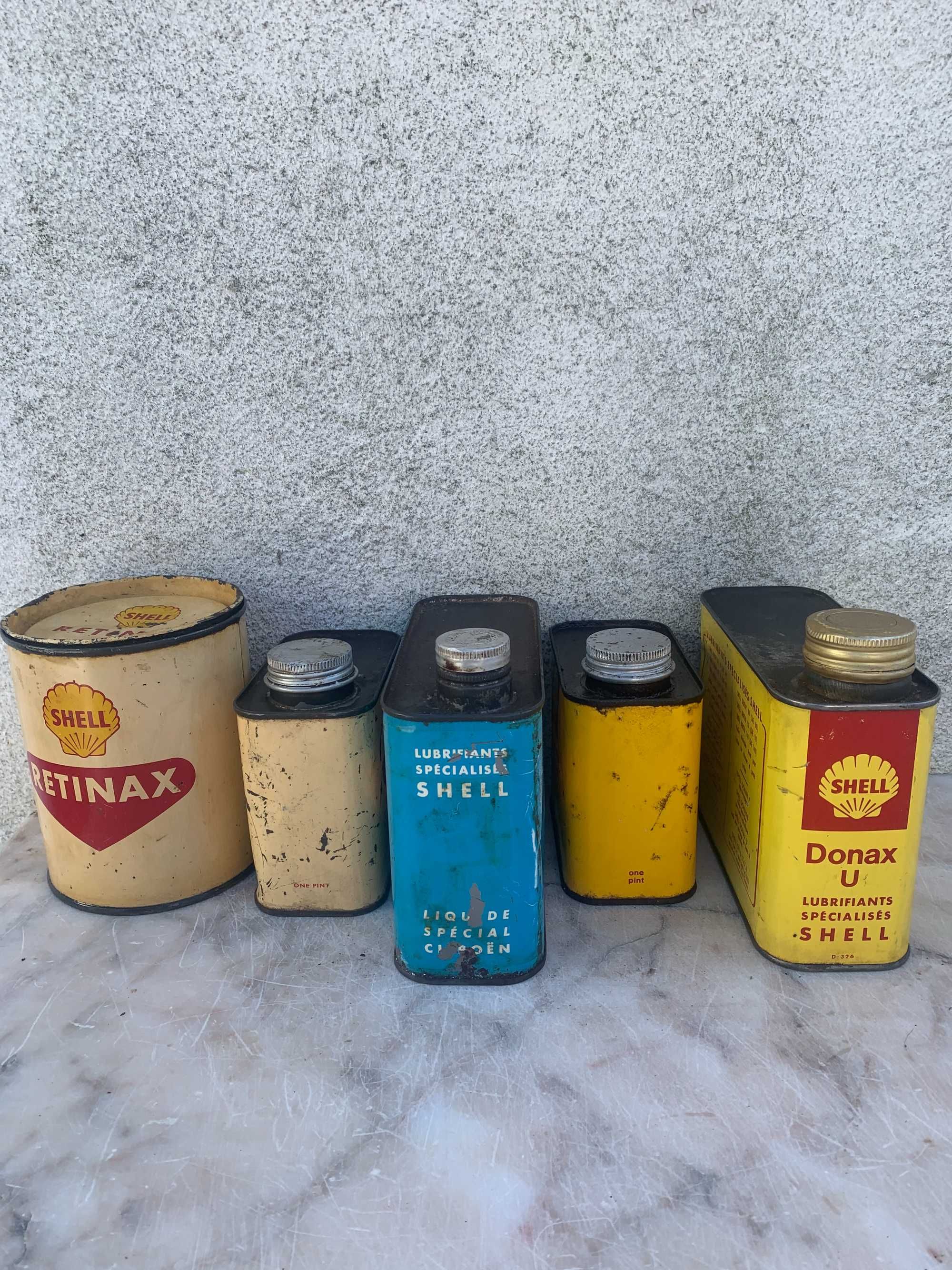 latas shell vintage automobilia