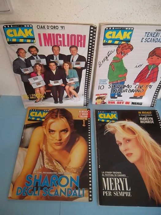 CIAK! - Revista de cinema italiana, anos 90/92. 6 exemplares.