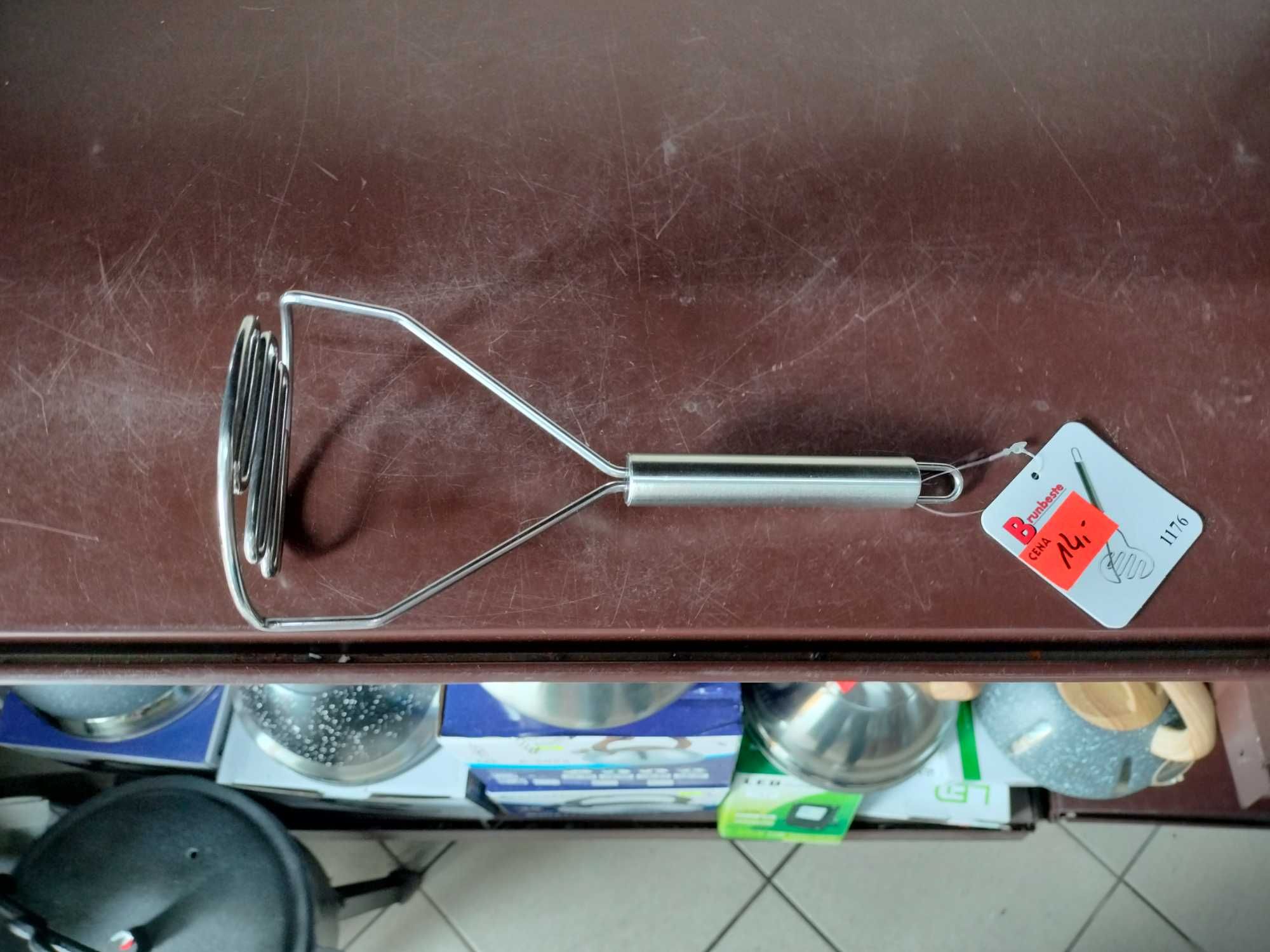 tłuczek do ziemniaków nowy metalowy solidny brunbeste jakość polecam