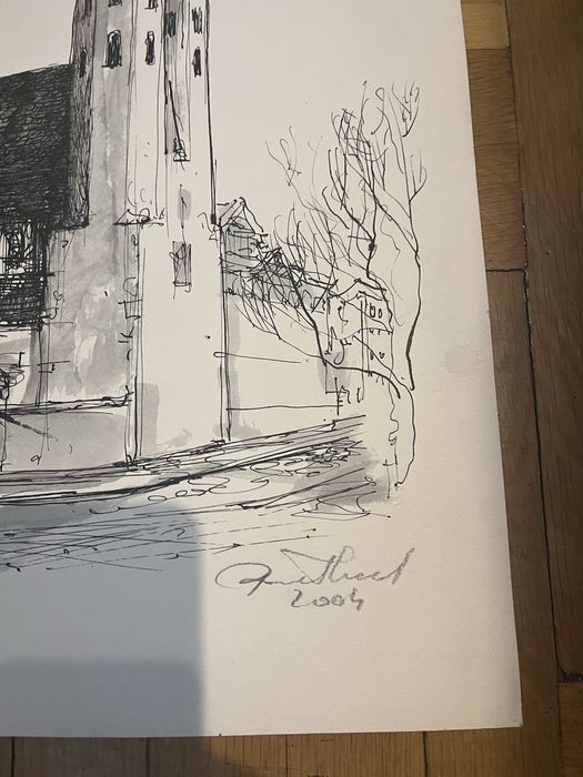 Grafika Nieznanego Autora Przedstawiająca Kraków