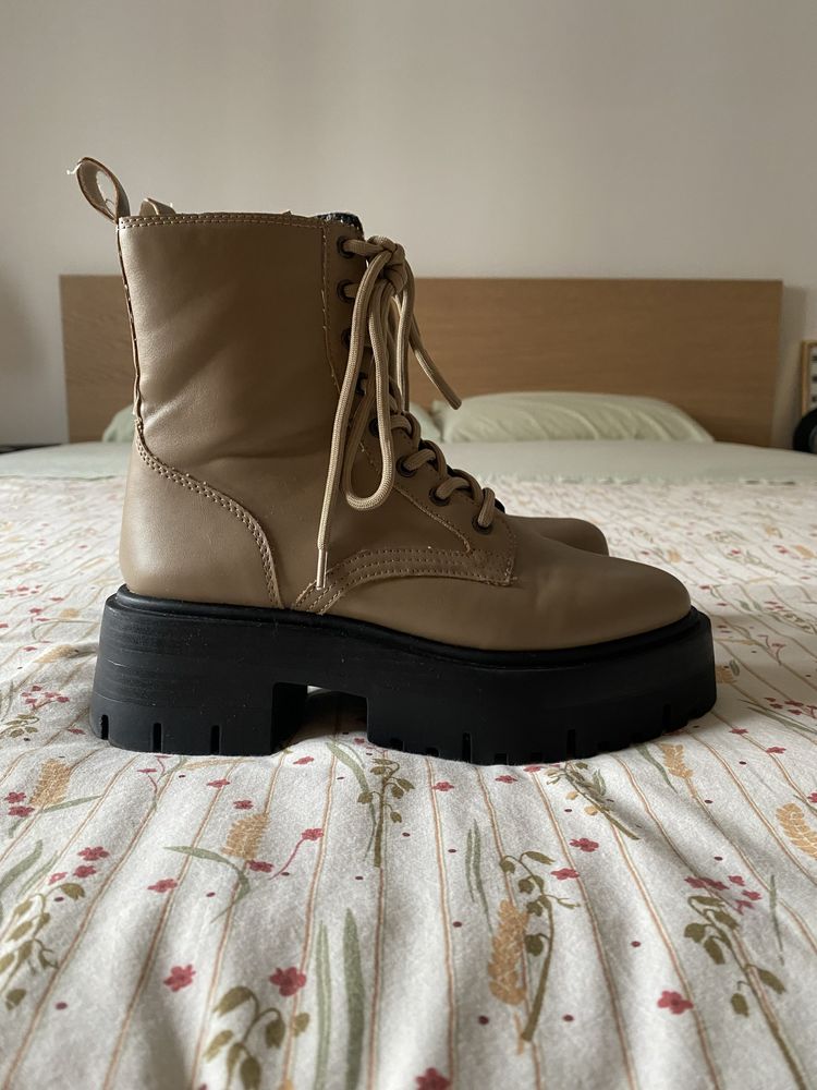 Botas Militar Bege/Castanho