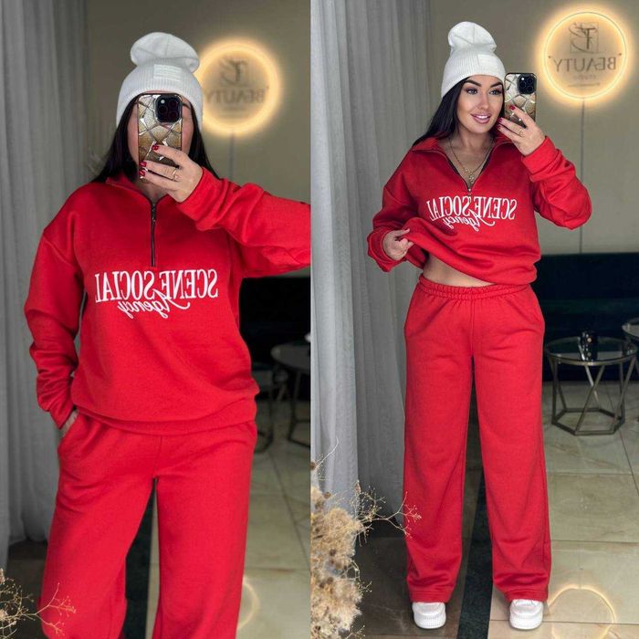 Жіночий костюм фліс штани прямі | женский костюм теплый модель 1118