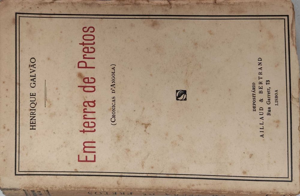 Livro  Ref Cx B- Henrique Galvao - Em terra de Pretos