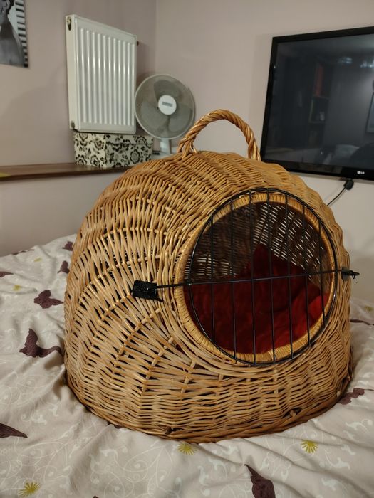 Wiklinowy transporter dla kota