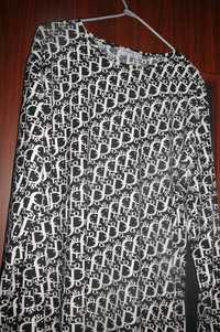 Tunika - sukienka w litery czarno-biała    XL /  3XL  Nowa