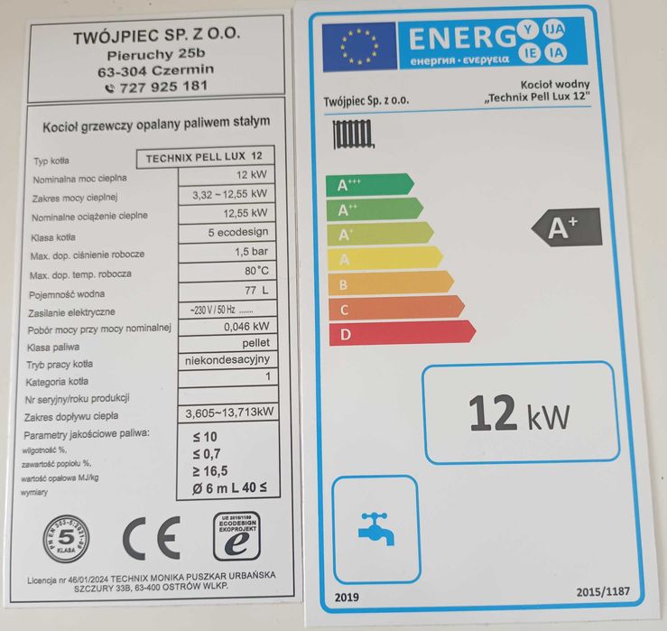 Montaż instalacja piec kocioł kotły pellet ekogroszek węgiel drewno
