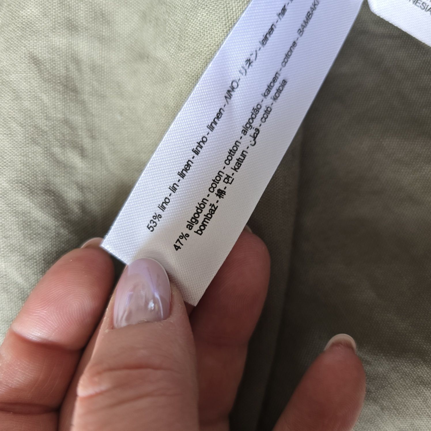 Spódnica midi Zara s 36 38 m len linen bawełna letnia
