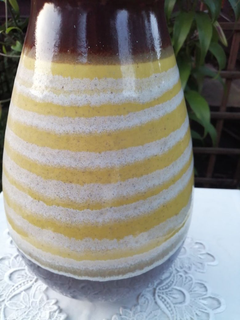 Duży wazon ceramiczny, sygnowany. Vintage