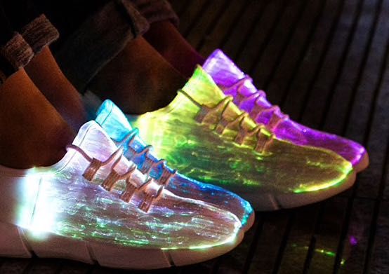 Buty LED ze światłowodem Hit różowe świecące rozmiar 39