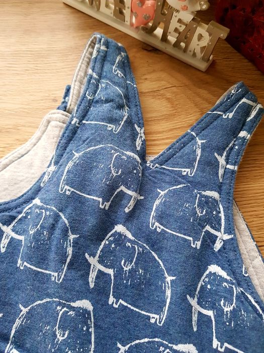 Spodnie ocieplane George na szelkach dla chłopca  roz.74 z Uk.