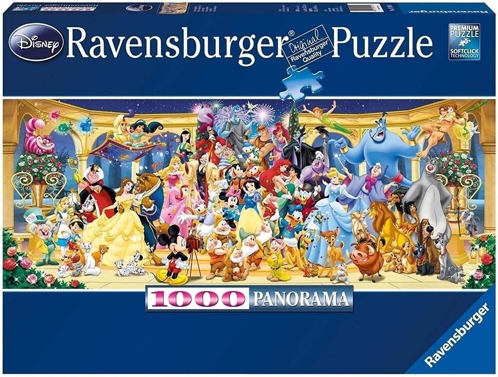 Puzzle 1000 Panorama Postacie Disney, Ravensburger