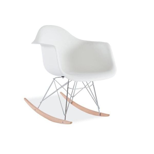 Fotel  ROC biały bujany na biegunach
Bujak z kubełkowym siedziskiem
