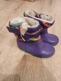 Śniegowce buty zimowe dla dziewczynki+crocsy r.25