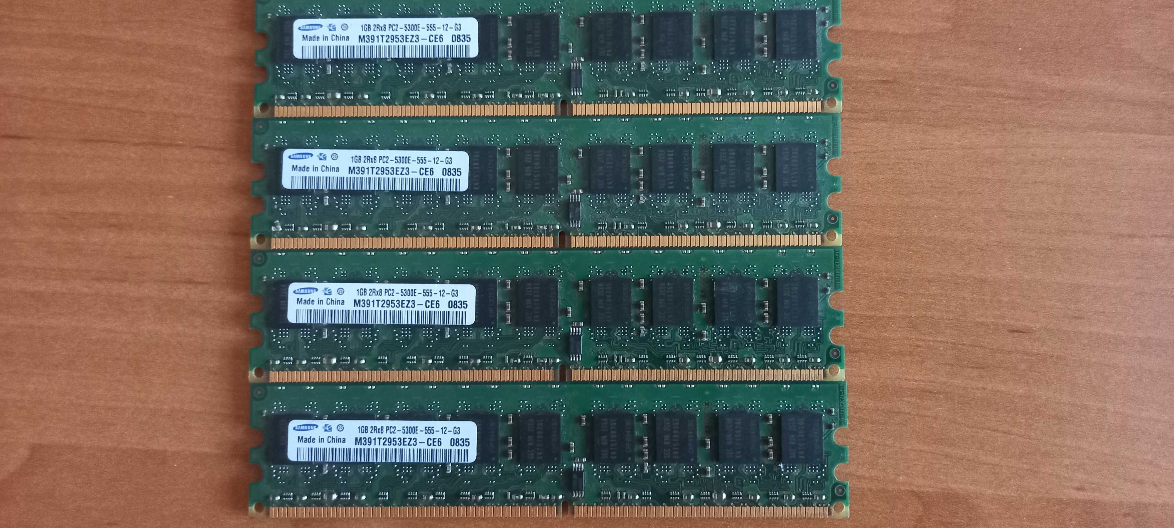 Pamięć Ram 1Gb x 4 sztuki 2Rx8 PC2 5300E DDR2