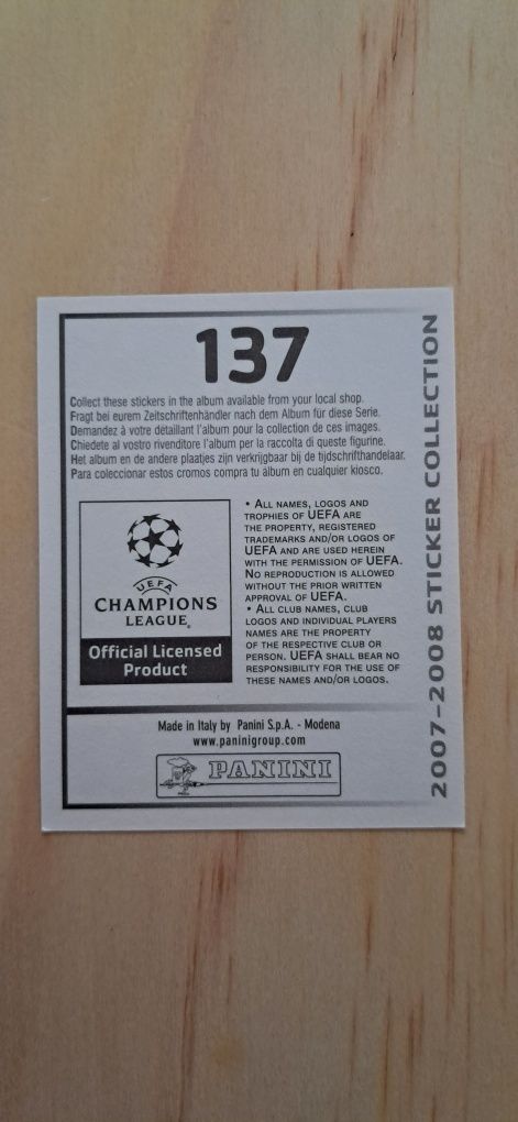 Cromo futebol de Ftank Lampard da Panini
