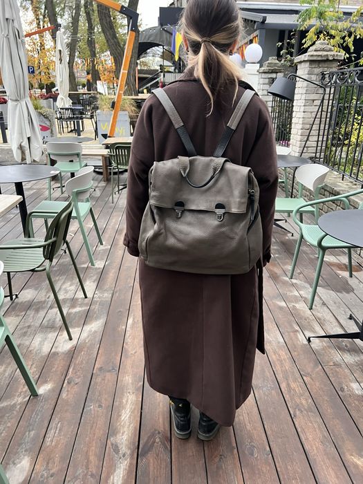 Рюкзак кожанный светло коричневый