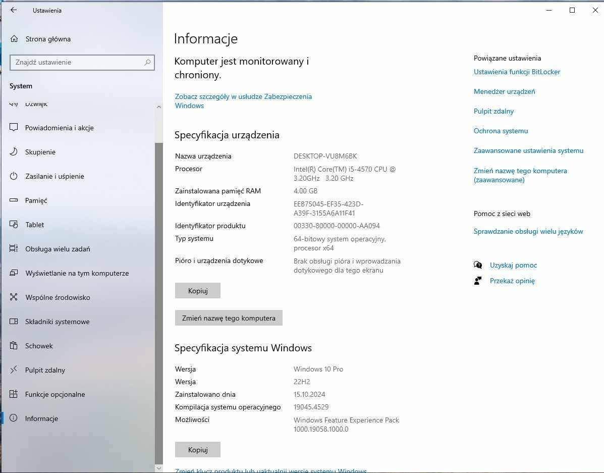 Komputer Dell Optiplex 3020 i5, ssd