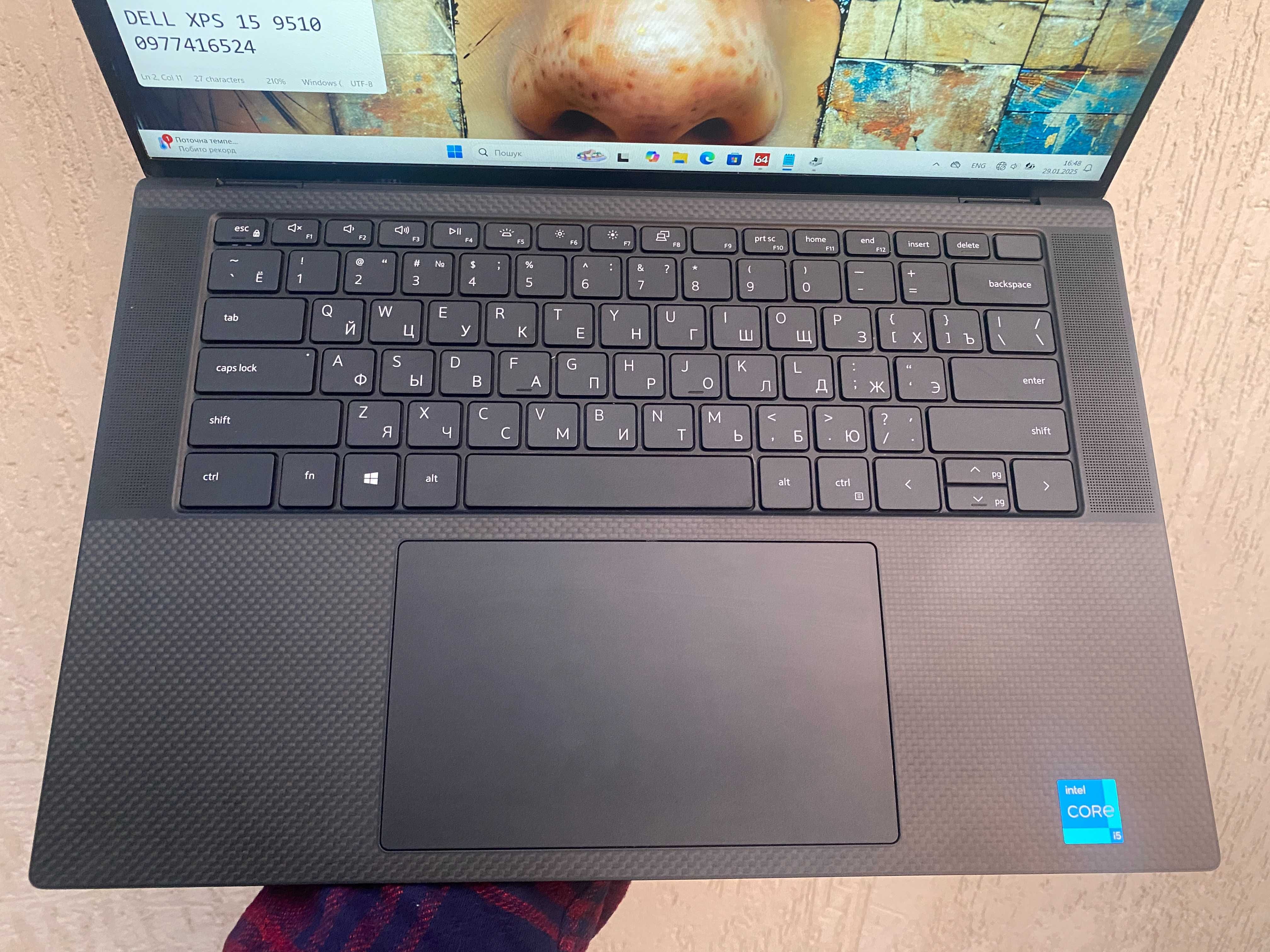 Безрамковий преміум ноутбук DELL XPS 15 9510 i5-11400H 16/512Gb 2022р
