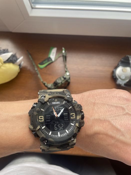 Годинник військово - спортивний SMAEL 8049B Original Вологозах. 5 бар