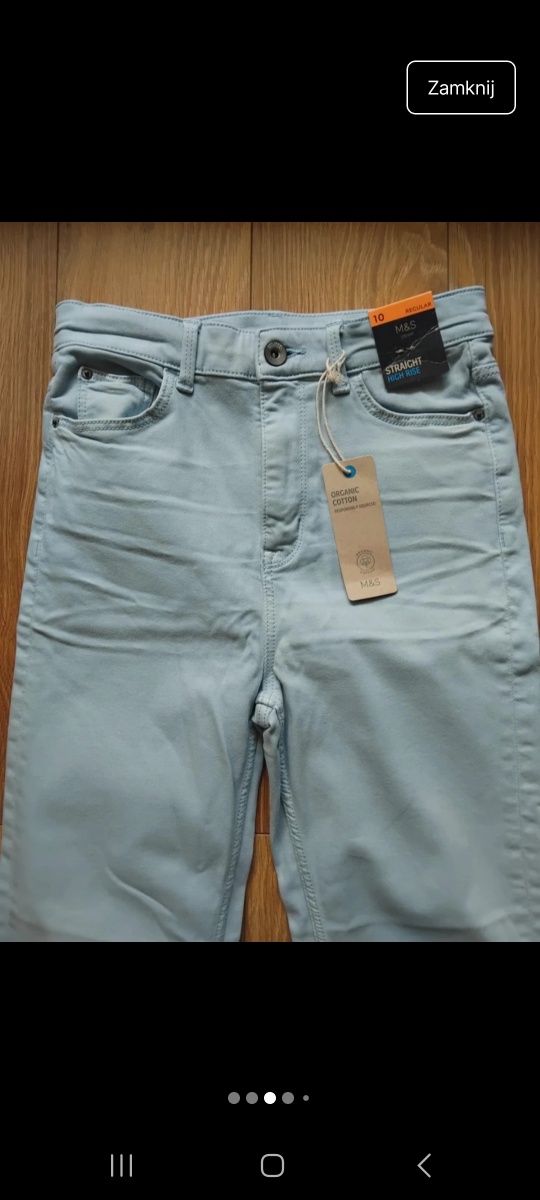 -40% Dżinsy M&S straight lag "Sophia" r. 38. W pasie 36 cm.