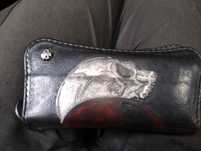 Carteira biker pele