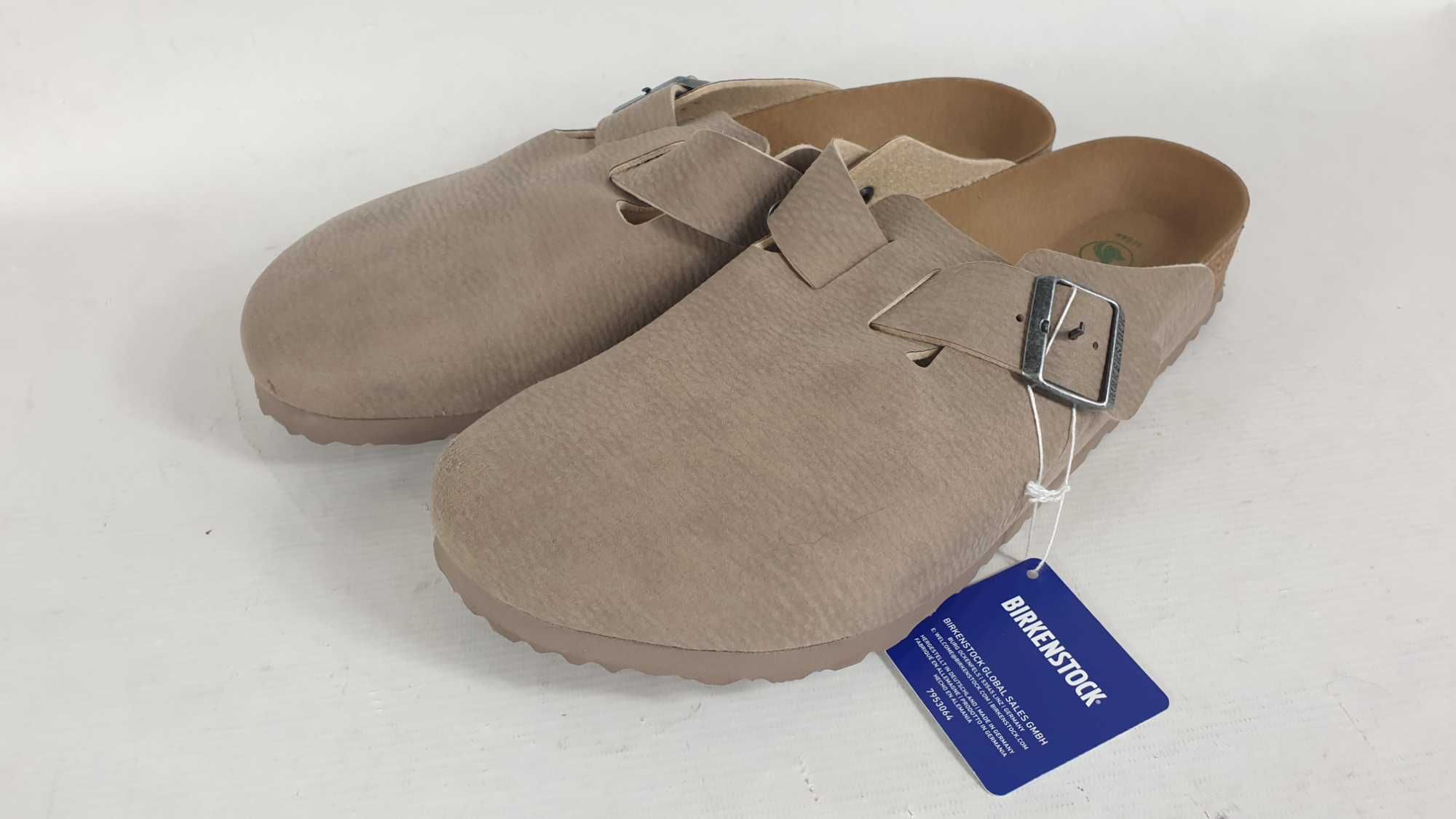 Birkenstock Boston Taupe klapki skórzane  47