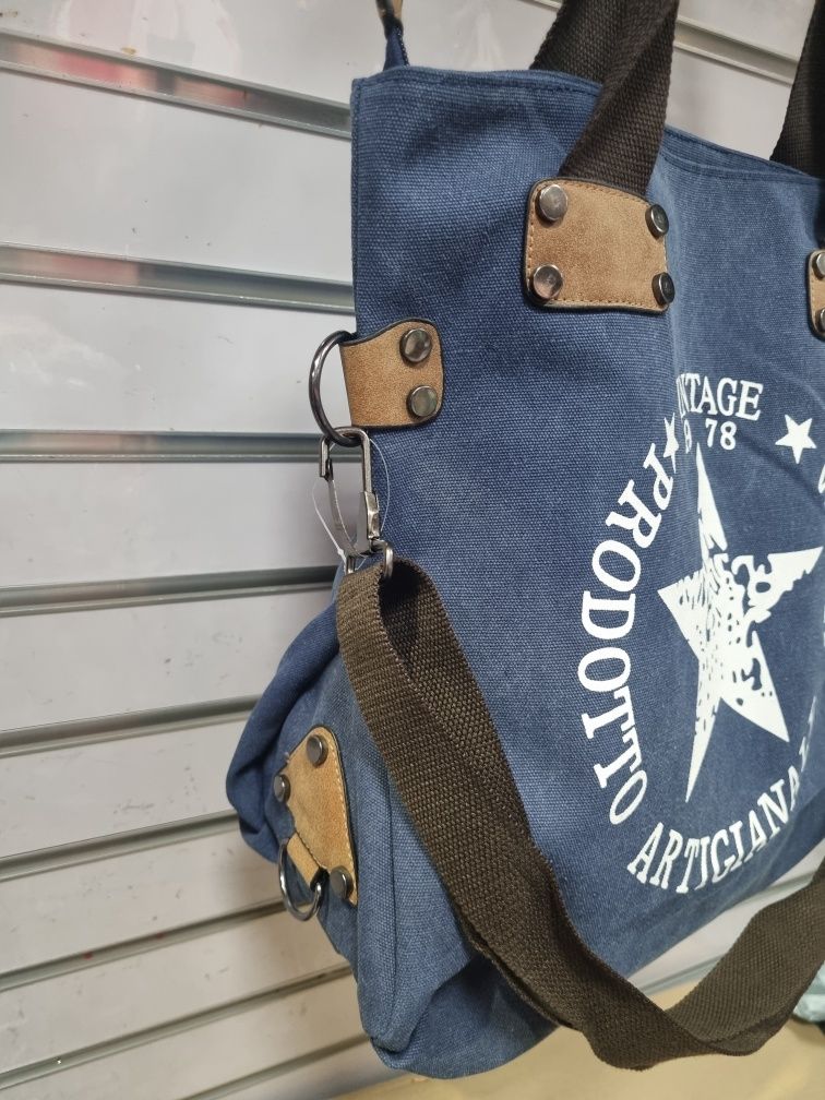 Granatowa torebka damska shopper