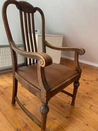 Krzesło drewniane rzeźbione antyk