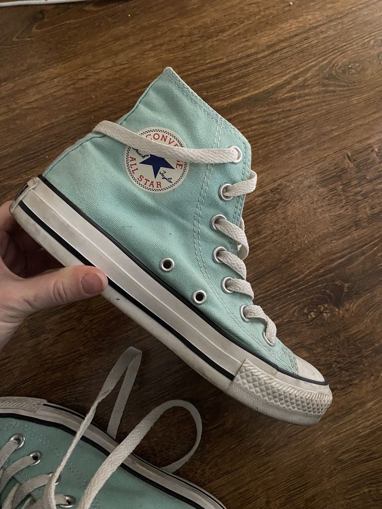Converse 36 miętowe trampki za kostkę wiosna