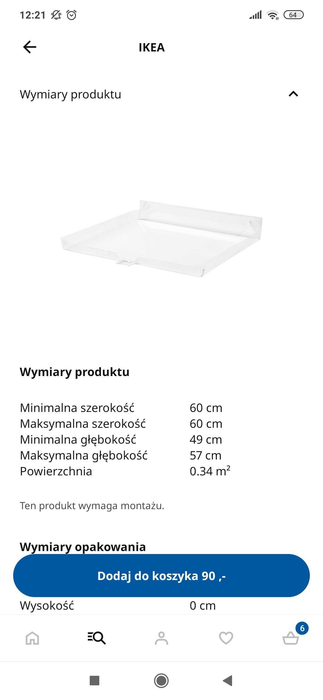 Ochraniacz podłogi Nyttig IKEA